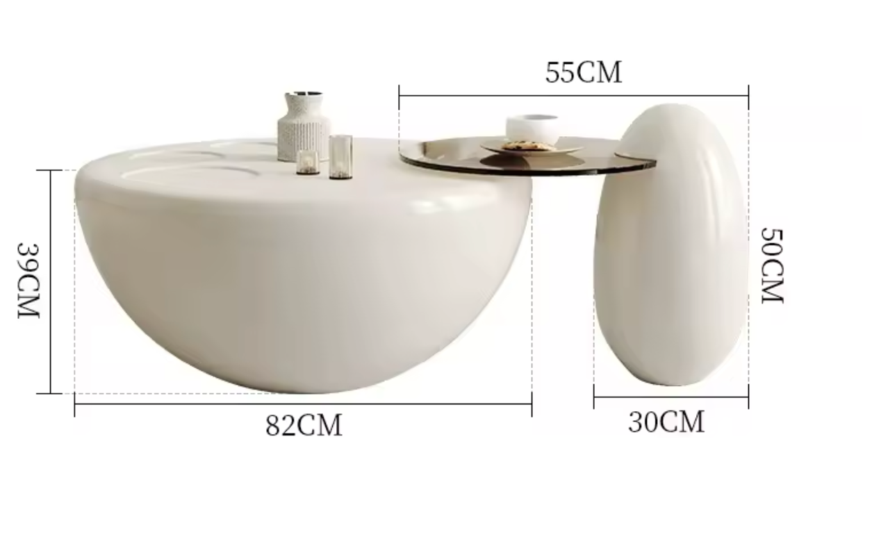 Designer Cute Round Coffee Table – Aesthetic Living Room Decoration | Sweet Mesa Auxiliar Home Furniture