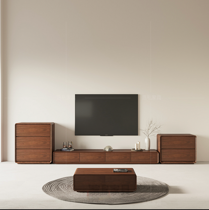 Modern Walnut Coffee Table with Storage – Model 191 | Silent Drawer|