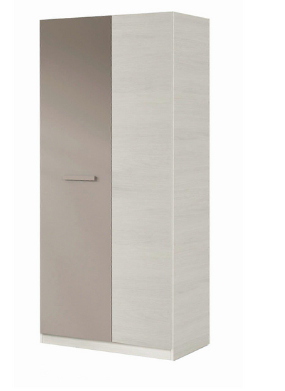Almiron White & Grey Ash 2 Door Wardrobe