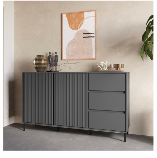 Avenale Sideboard 2 Door 3 Drawer in Anthracite