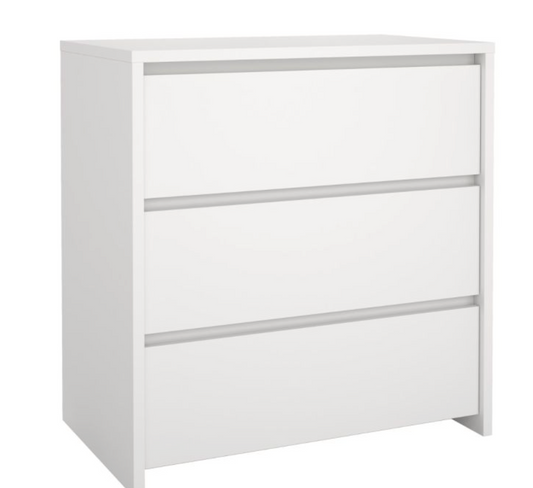Next Chest of Drawers – 3 Drawer | White Modern Bedroom Storage
