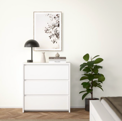 Next Chest of Drawers – 3 Drawer | White Modern Bedroom Storage