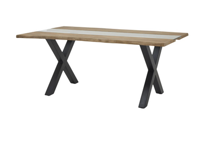 Live Edge Collection Light Acacia River Dining Table