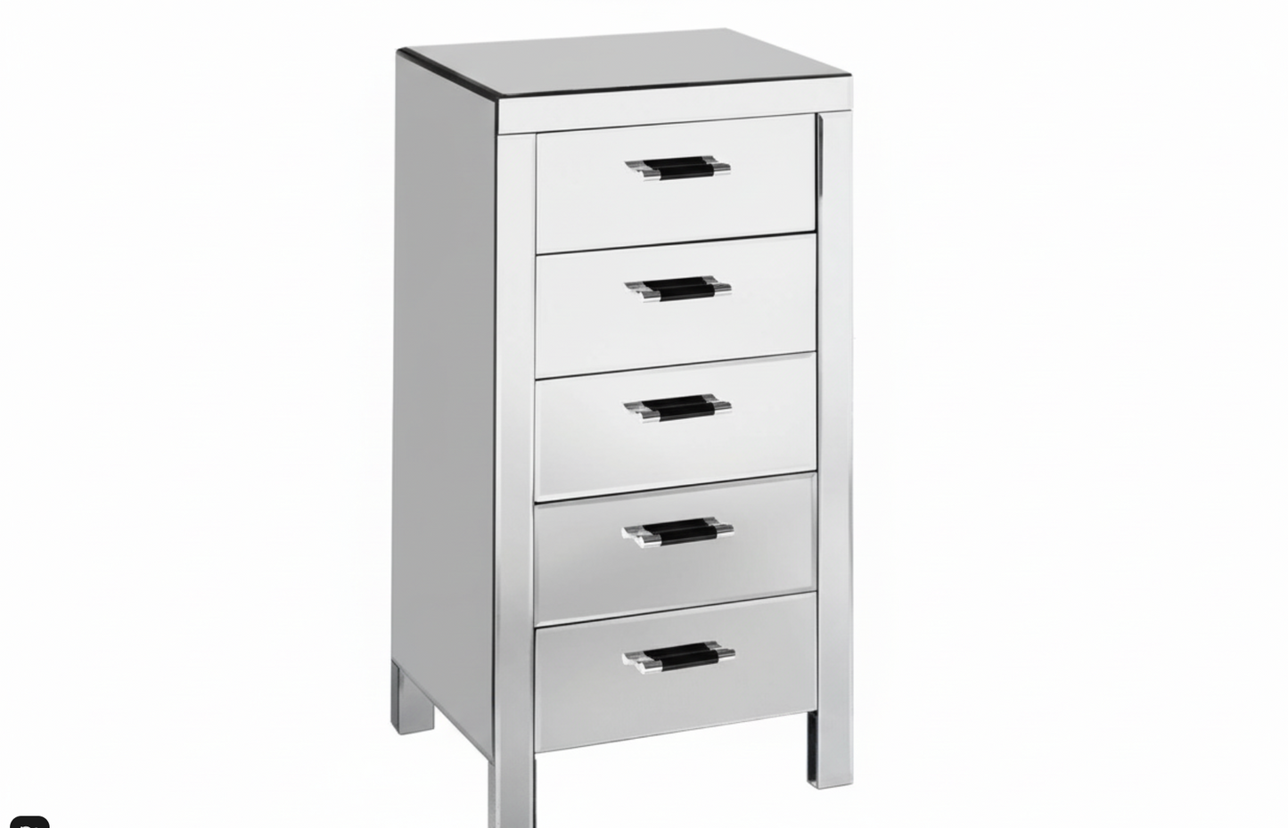 Vincenzo 5 Drawers Mirrored Drawer Chest
