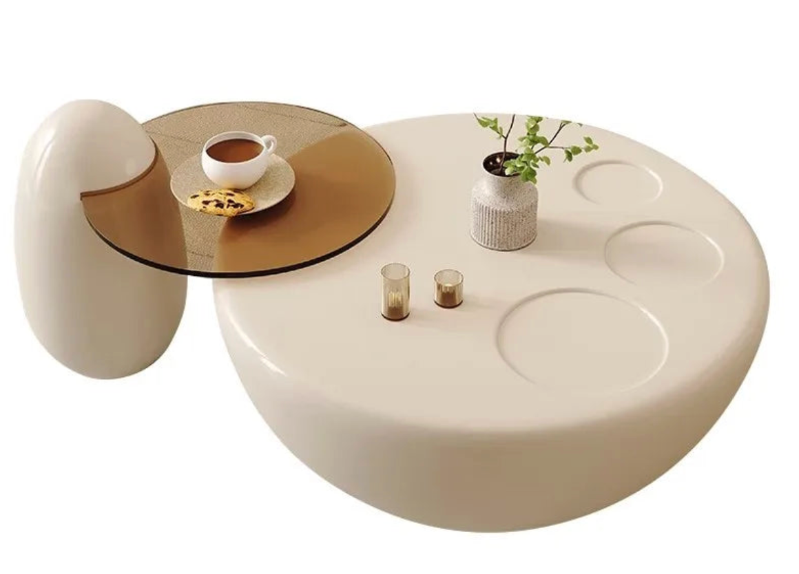 Luna White Coffee Table Set