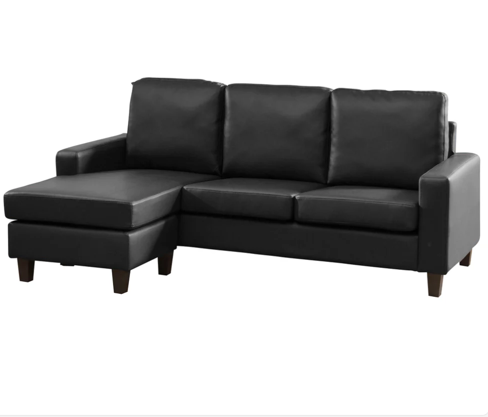 Premium Leather Look Reversible Corner Sofa