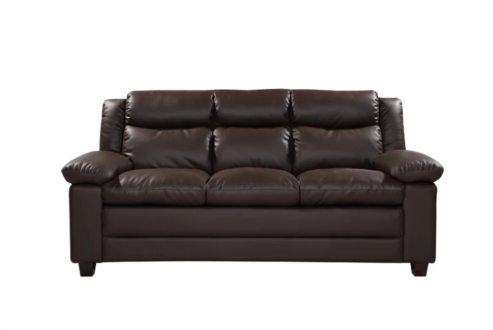 Urban Leather Look 3 Seat Sofa