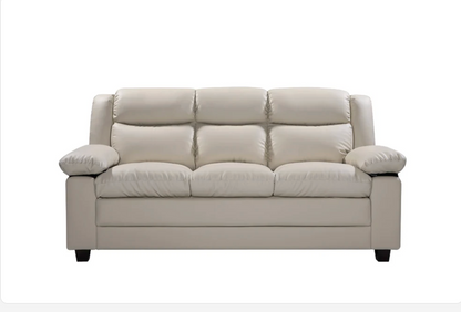 Urban Leather Look 3 Seat Sofa