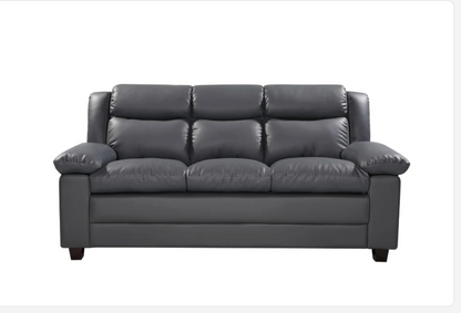 Urban Leather Look 3 Seat Sofa