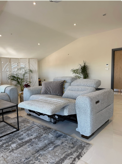 Tokyo Electric Recliner Grey 2 Seater
