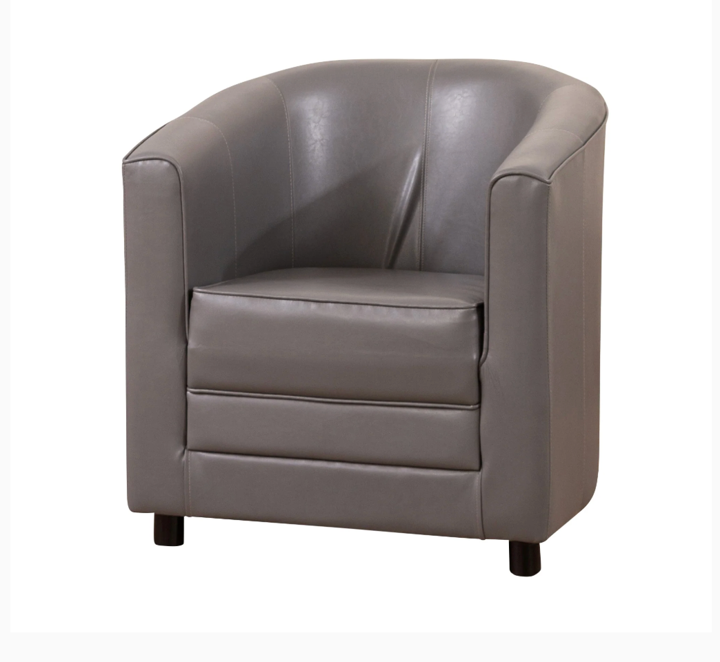 PU Faux Leather Tub Chair
