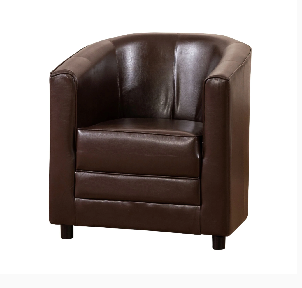 PU Faux Leather Tub Chair