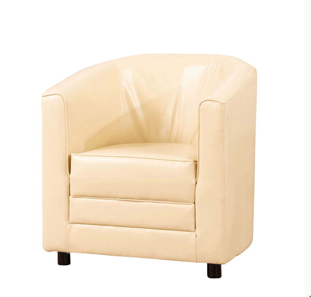 PU Faux Leather Tub Chair