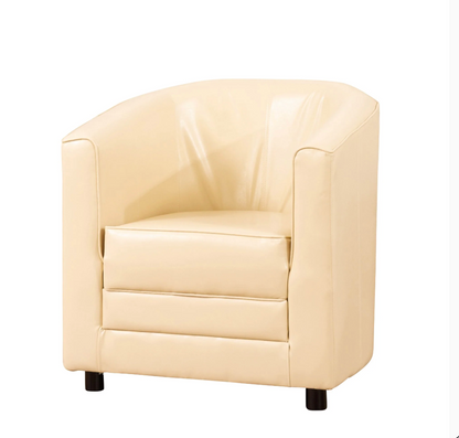 PU Faux Leather Tub Chair