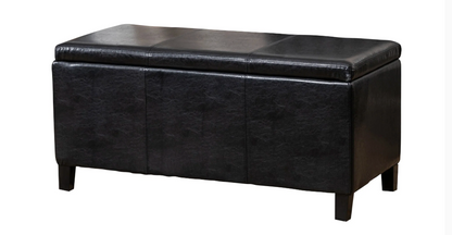 Modern Living Leather Storage Ottoman