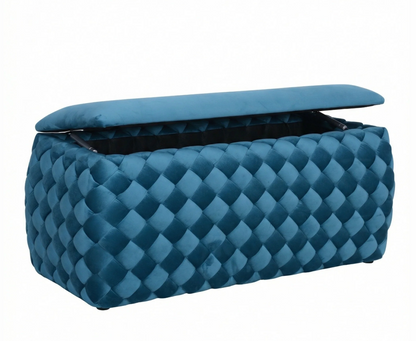 VF Large Velvet Storage Ottoman