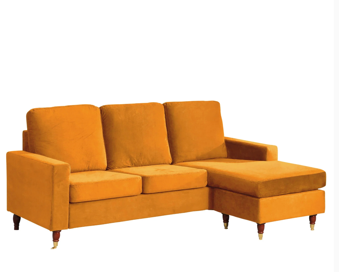 VersaComfort Velvet Corner Sofa