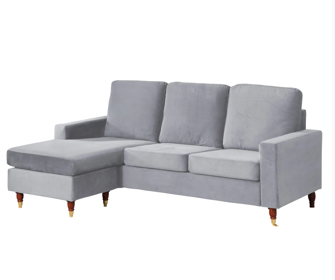 VersaComfort Velvet Corner Sofa