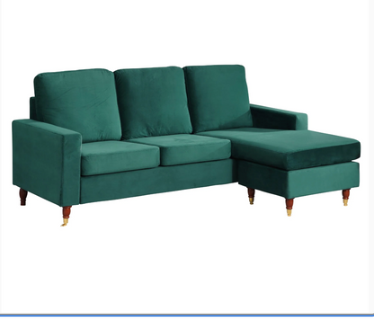 VersaComfort Velvet Corner Sofa