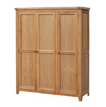 Acorn Solid Oak Wardrobe 3 Door Full Hanging