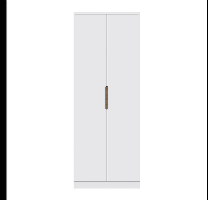 FWStyle Veloce 2 Door Wardrobe – White Gloss & Oak