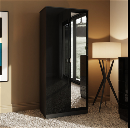 Chilton Black Gloss 3 Piece Bedroom Furniture Set