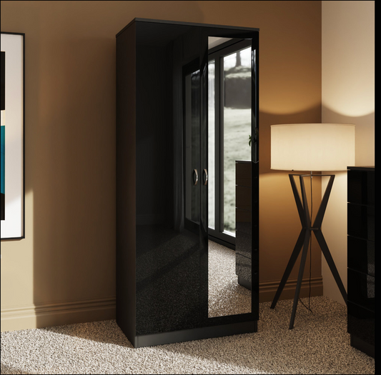 Chilton Black Gloss 3 Piece Bedroom Furniture Set