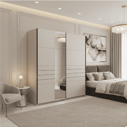 Weyma 200cm Cashmere Sliding Door Wardrobe