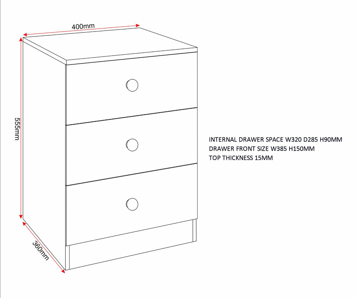 Denver 2 Door Wardrobe Bedroom Set 4 Piece White Gloss