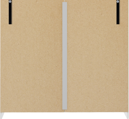 Denver 2 Door Wardrobe Bedroom Set 4 Piece White Gloss
