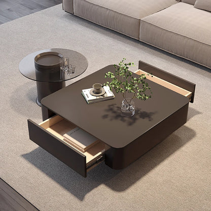 Luxury Nordic Coffee Table – Modern Glam Square Table with Unique Designer Style