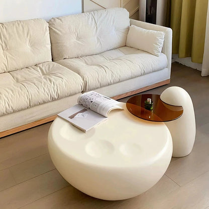 Designer Cute Round Coffee Table – Aesthetic Living Room Decoration | Sweet Mesa Auxiliar Home Furniture