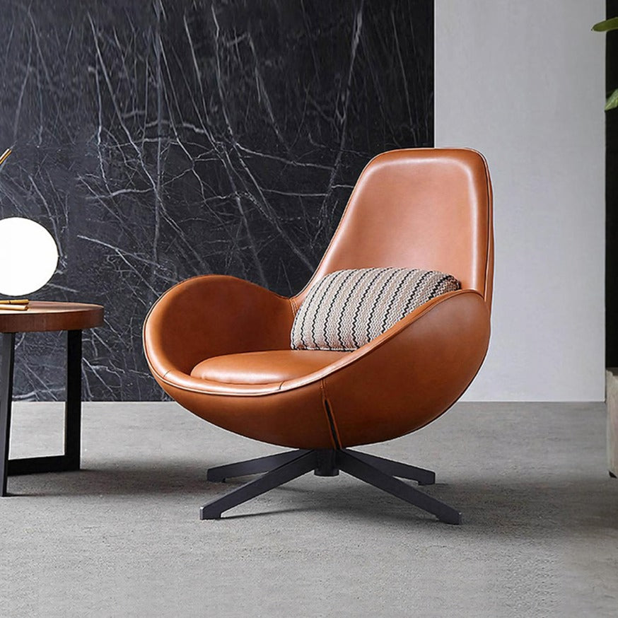 Snail Armchair, With Small Bubbles On The Leather, For Display