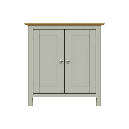 Taberno Oak 2 Door Sideboard – Sage Green Compact Storage Cabinet