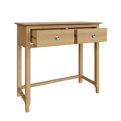 Taberno 2 Drawer Dressing Table in Natural Oak