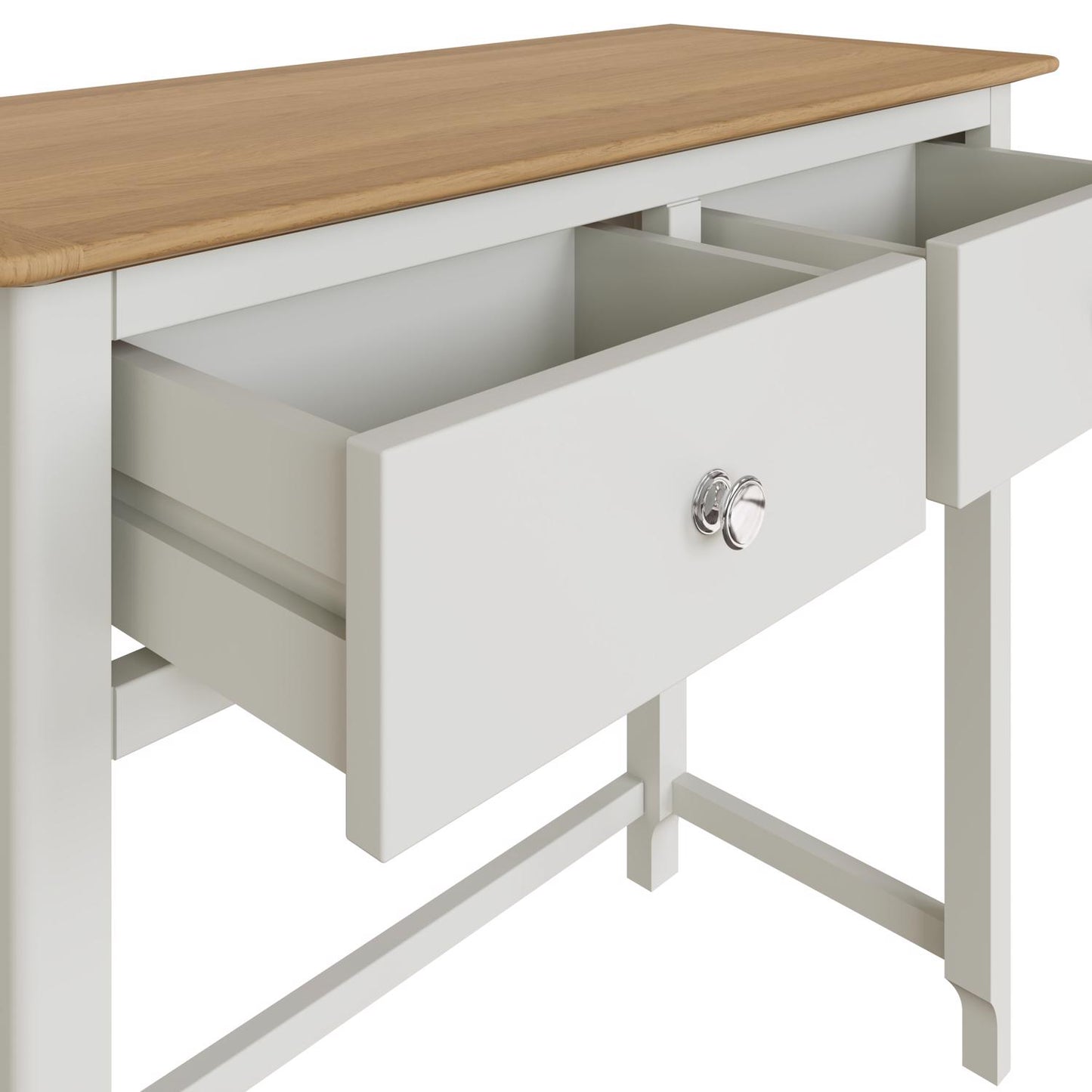 Taberno 2 Drawer Dressing Table in Linen White