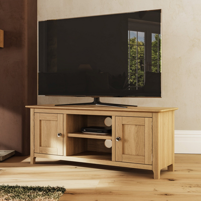 Taberno Oak 2 Door TV Unit in Natural Oak