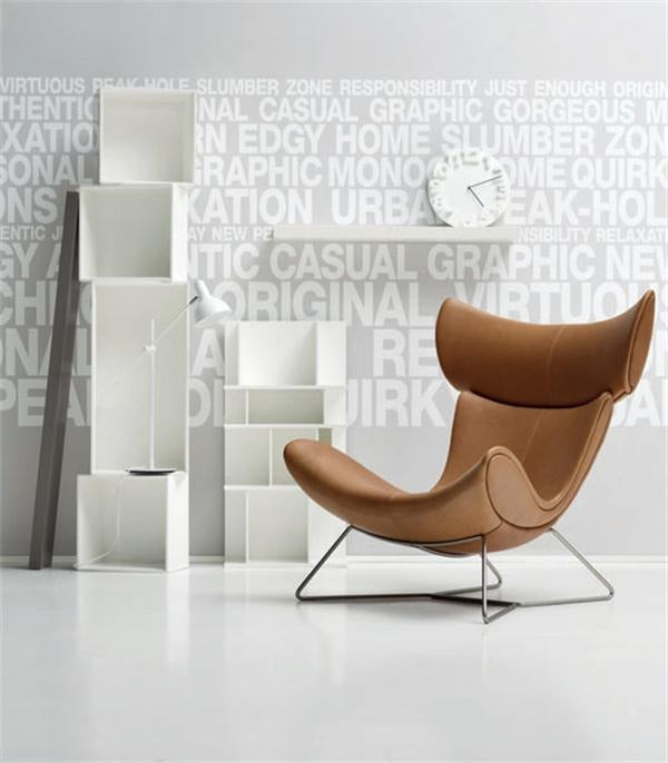 Imola Chair And Ottoman, Brown with Frame Base, Clearance