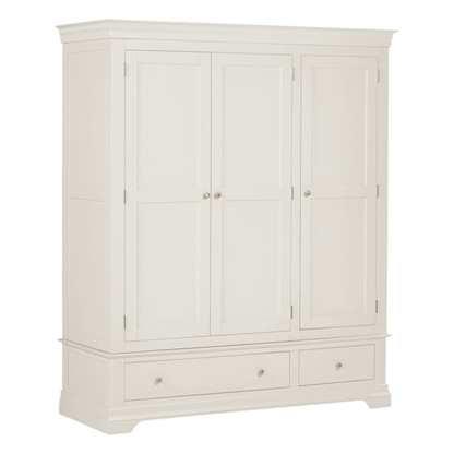 Bordeaux 3 Door Wardrobe Ivory Modern Storage Solution