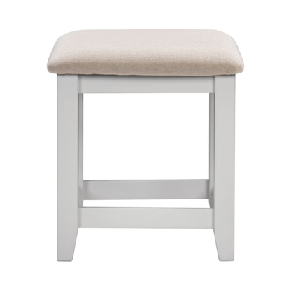 Windsor Dressing Table Stool - Pebble Grey/Oat Fabric