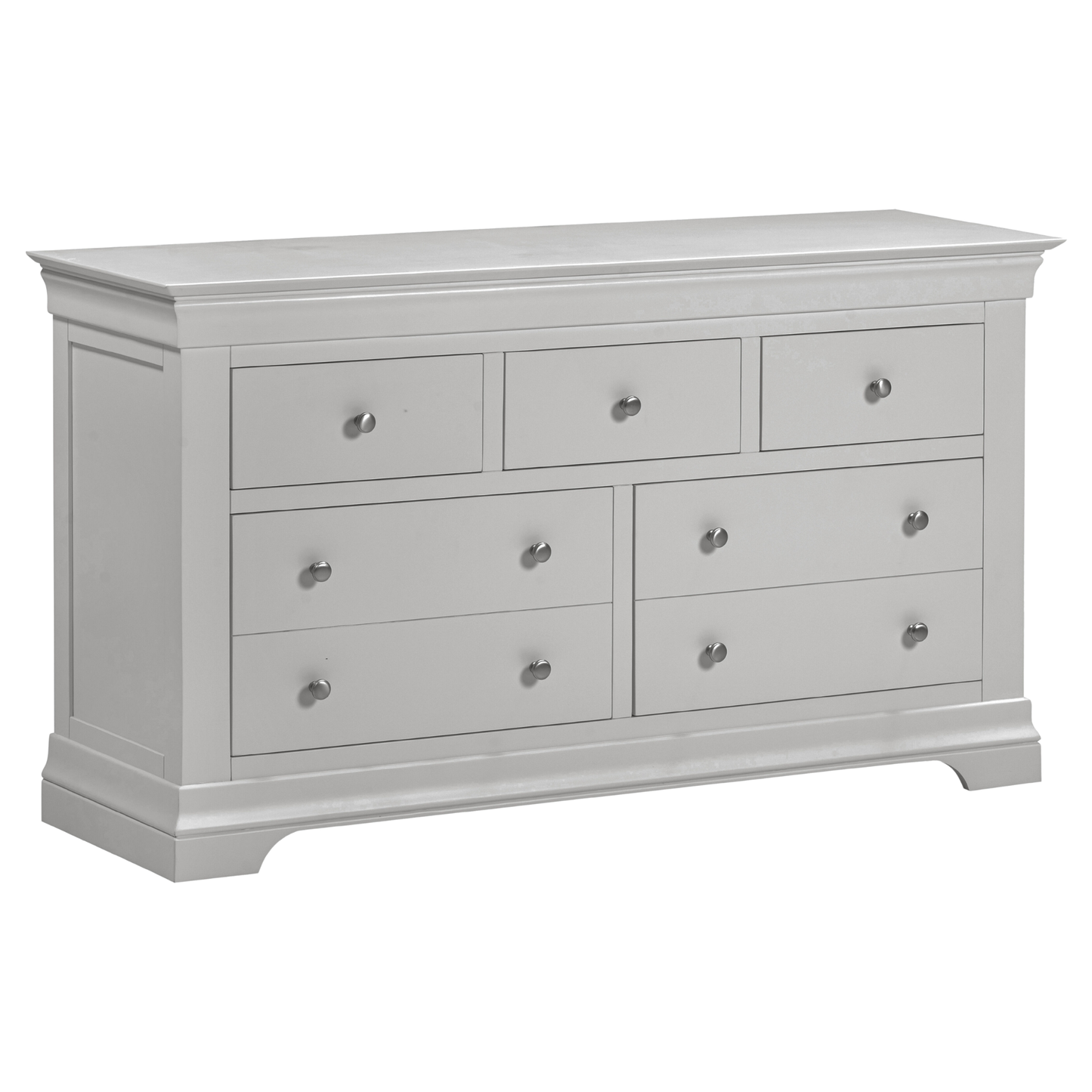 Bordeaux 3+2 Drawer Chest Pebble Grey Modern Storage
