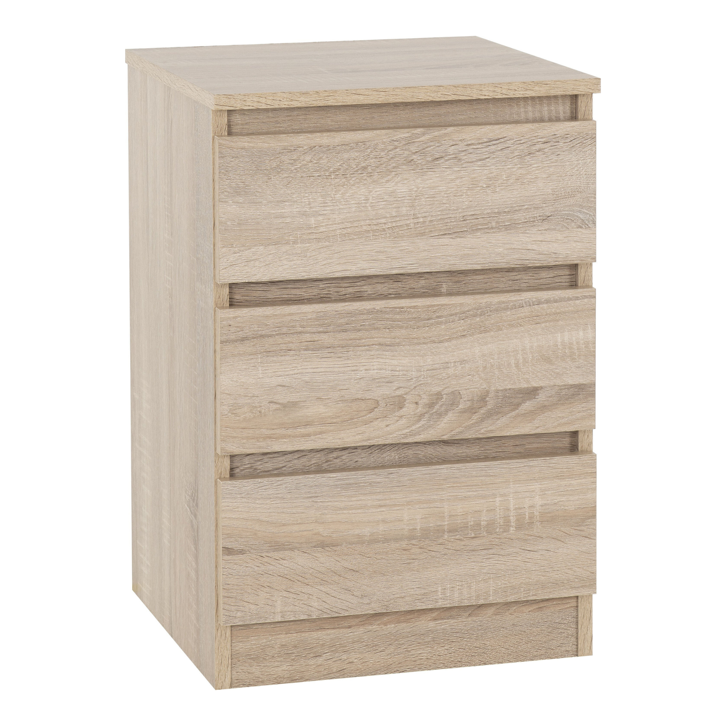 Malvern 3 Drawer Bedside – Sonoma Oak Effect Storage