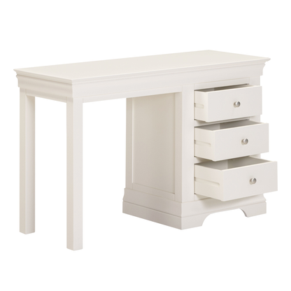 Bordeaux 3 Drawer Dressing Table Ivory Vanity Desk