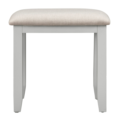 Bordeaux Dressing Table Stool Ivory Oat Fabric Stylish Seat