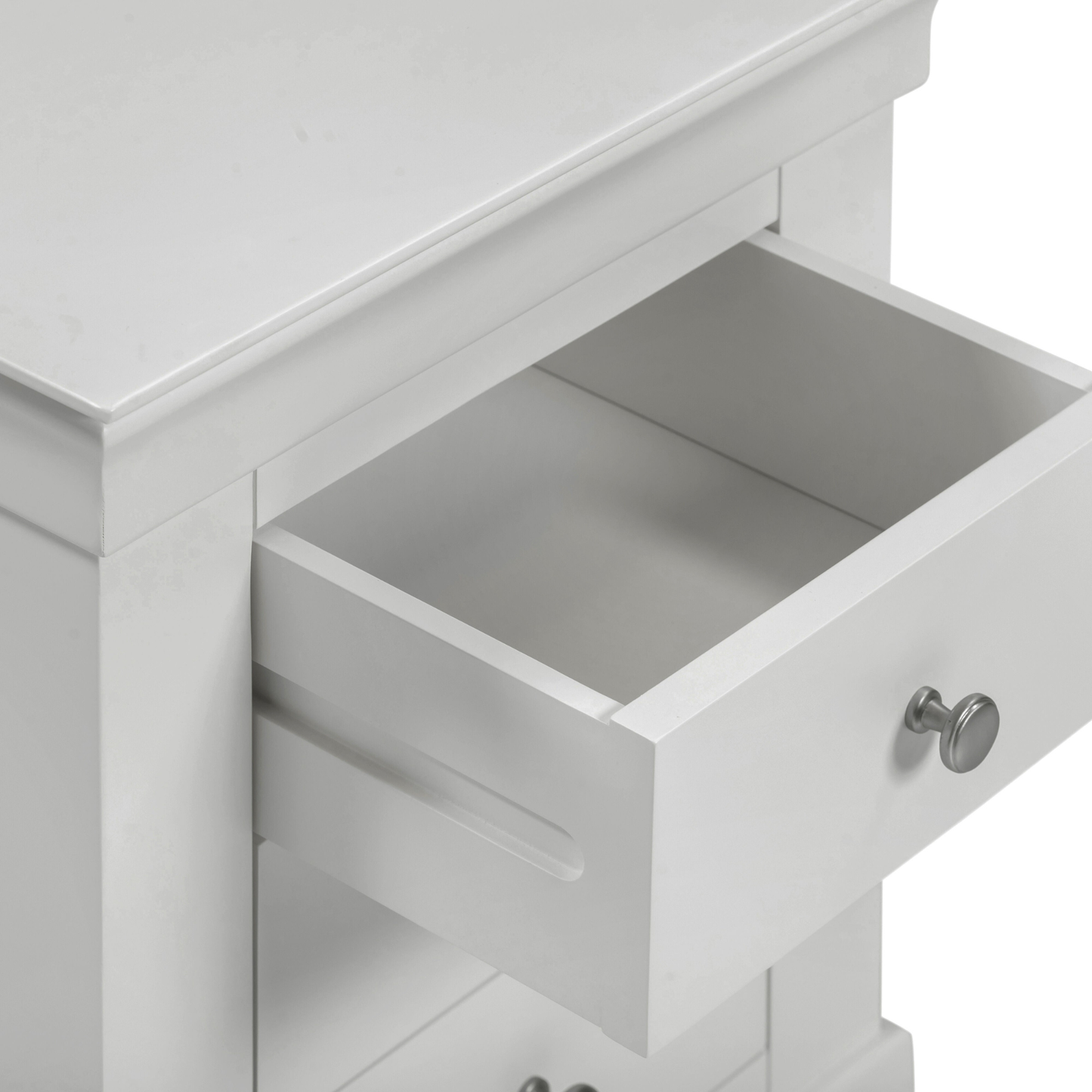 Bordeaux 3 Drawer Bedside Pebble Grey Storage Solution