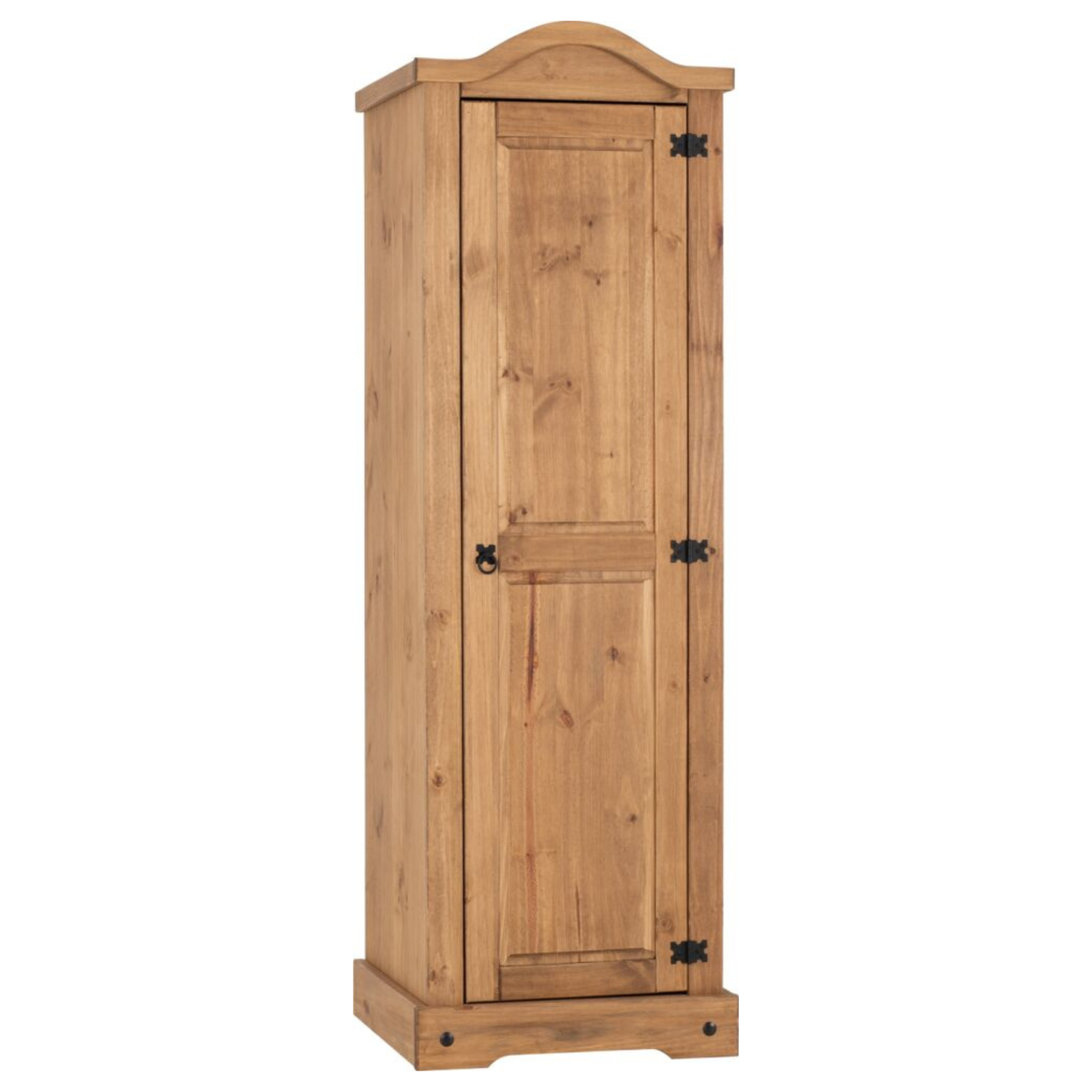 Corona 1 Door Wardrobe Distressed Waxed Pine with Shelf