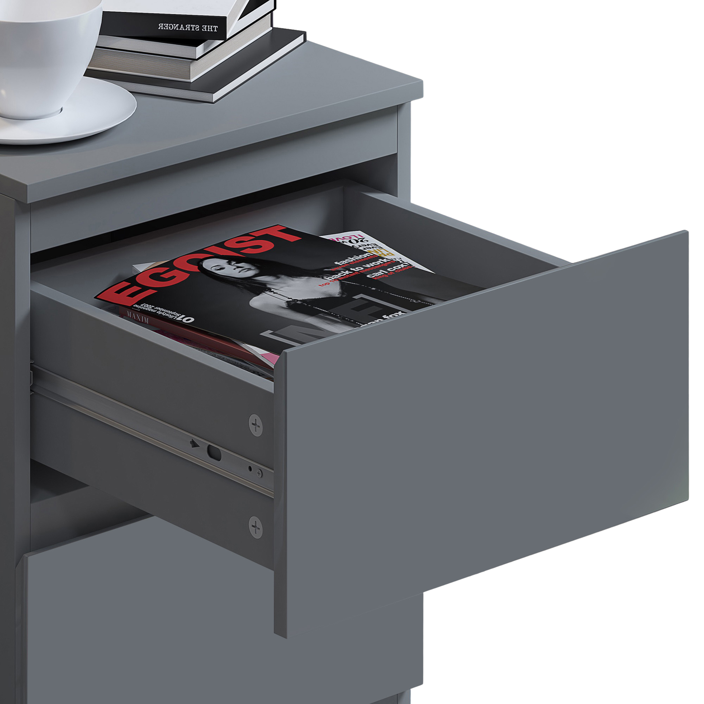 FWStyle Stora 4-Drawer Chest – Matt Dark Grey