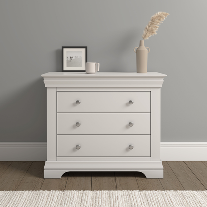 Bordeaux 3 Drawer Chest – Ivory Storage Solution