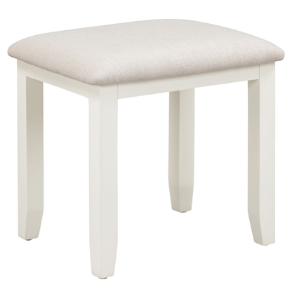 Bordeaux Dressing Table Stool Pebble Grey Oat Fabric Seat