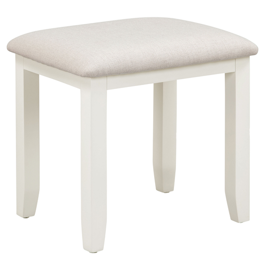 Bordeaux Dressing Table Stool Pebble Grey Oat Fabric Seat